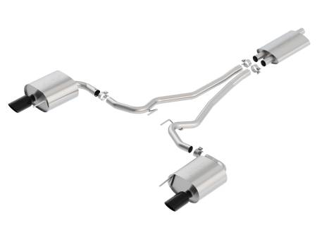 Borla Exhaust - Borla Exhaust 1014039BC - EC-Type / Touring Cat-Back Exhaust Sustem for 2015-2017 Ford Mustang GT/ GT Convertible 5.0L V8, Automatic/ Manual Transmission Rear Wheel Drive 2 Door Requiring EC-Type Certification.