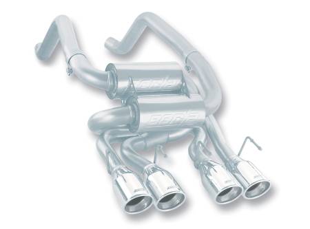 Borla Exhaust - Borla Exhaust 11744 - S-Type Axle-Back Exhaust System for 2005-2009 Ford Mustang GT 4.6L V8/ 2007-2009 Ford Mustang Shelby GT500 5.4L V8 Supercharged Automatic/ Manual Transmission Rear Wheel Drive; 2 Door Coupe; Convertible