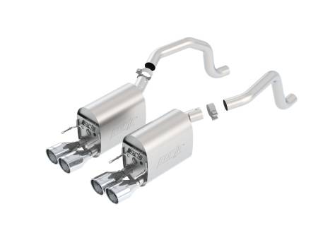 Borla Exhaust - Borla Exhaust 11810 - Touring Axle-Back Exhaust System for 2009-2013 Chevrolet Corvette (C6) 6.2L V8 Automatic/ Manual Transmission Rear Wheel Drive; 2 Door Coupe; Convertible.