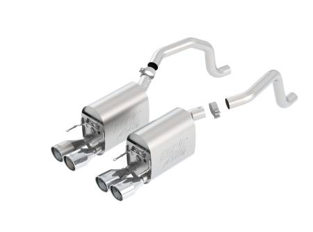 Borla Exhaust - Borla Exhaust 11812 - ATAK Axle-Back Exhaust System for 2009-2013 Chevrolet Corvette (C6) 6.2L V8 Automatic/ Manual Transmission Rear Wheel Drive; 2 Door Coupe; Convertible.