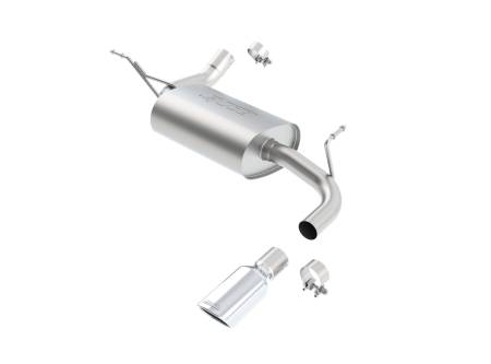 Borla Exhaust - Borla Exhaust 11818 - Touring Axle-Back Exhaust System for 2012-2018 Jeep Wrangler JK/ JKU 3.6L V6 Automatic/ Manual Transmission 4 Wheel Drive; 2 and 4 Door.