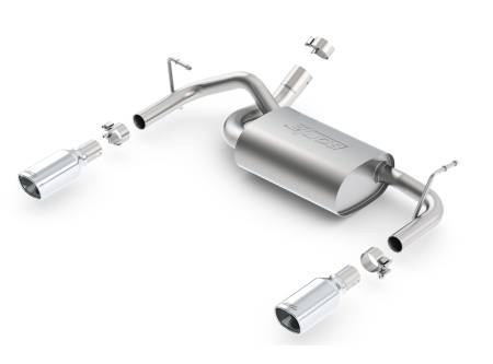 Borla Exhaust - Borla Exhaust 11834 - Touring Axle-Back Exhaust System for 2012-2018 Jeep Wrangler JK/ JKU 3.6L V6 Automatic/ Manual Transmission 4 Wheel Drive; 2 and 4 Door.