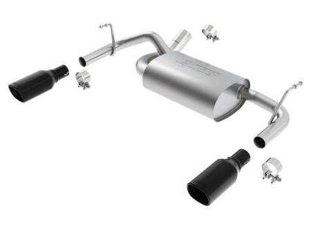 Borla Exhaust - Borla Exhaust 11834BC - Touring Axle-Back Exhaust System for 2012-2018 Jeep Wrangler JK/ JKU 3.6L V6 Automatic/Manual Transmission 4 Wheel Drive; 2 and 4 Door.