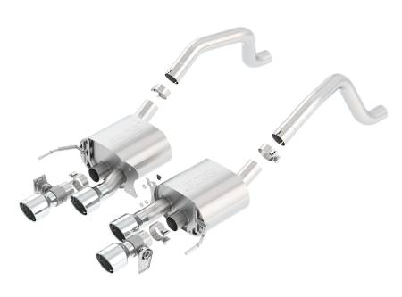 Borla Exhaust - Borla Exhaust 11902 - S-Type Axle-Back Exhaust System for 2015-2019 Chevrolet Corvette (C7) Z06 6.2L V8 Automatic/ Manual Transmission/ 2017-2019 Grand Sport 6.2L V8 Manual Transmission ONLY, Rear Wheel Drive 2 Door WITHOUT AFM With NPP Dual Mode Exhaust.