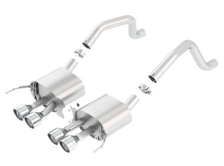 Borla Exhaust - Borla Exhaust 11910 - S-Type Axle-Back Exhaust System for 2015-2019 Chevrolet Corvette (C7) Z06 6.2L V8 Automatic/ Manual Transmission/ 2017-2019 Grand Sport 6.2L V8 Manual Transmission ONLY Rear Wheel Drive 2 Door WITHOUT AFM WITHOUT NPP Dual Mode Exhaus