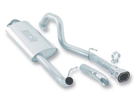 Borla Exhaust - Borla Exhaust 140103 - Touring Cat-Back Exhaust System for 2004-2006 Jeep Wrangler Unlimited TJU 4.0L 6 Cyl. Automatic/ Manual Transmission 2 & 4 Wheel Drive 2 Door; Incl. Rubicon Automatic/ Manual Transmission 4 Wheel Drive 2 Door With Hitch.