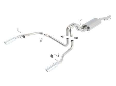 Borla Exhaust - Borla Exhaust 140137 - Touring Cat-Back Exhaust System for Jun 2004-2008 Ford F-150 4.6/ 5.4L V8 Automatic/ Manual Transmission 2 & 4 Wheel Drive 2 Door Extended Cab-Short Bed (66")/ Crew Cab-Short Bed (66").