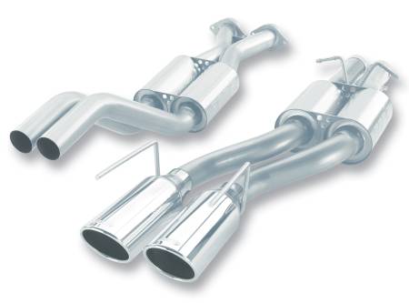 Borla Exhaust - Borla Exhaust 140245 - S-Type Cat-Back Exhaust System for 2006-2010 Jeep Grand Cherokee SRT-8 6.1L V8 Automatic Transmission All Wheel Drive 4 Door.