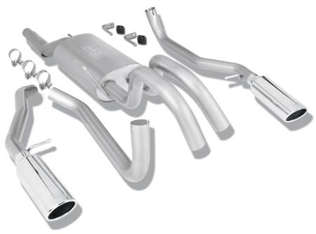 Borla Exhaust - Borla Exhaust 140291 - S-Type Cat-Back Exhaust System for 2009-2010 Ford F-150 4.6L/ 5.4L V8 Automatic/ Manual Transmission 2 & 4WD Extended Cab Standard Bed/ Crew Cab Short Bed.