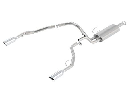 Borla Exhaust - Borla Exhaust 140307 - S-Type Cat-Back Exhaust for 2009-2018 Ram 1500/ 2019 Ram Classic 1500 ONLY 5.7L V8 Auto. Trans. 2 & 4WD 4 Dr. Reg. Cab Std. Bed (6' 4") 120.5" WB/ Ext. Cab Std. Bed (6' 4") 140.5" WB/ Crew Cab Short Bed (5' 7") 140.5" WB "Through Bu