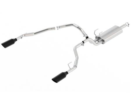 Borla Exhaust - Borla Exhaust 140307BC - S-Type Cat-Back Exhaust for 2009-2018 Ram 1500/ 2019 Ram Classic 1500 ONLY 5.7L V8 Auto. Trans. 2 & 4WD 4 Dr. Reg. Cab Std. Bed (6' 4") 120.5" WB/ Ext. Cab Std. Bed (6' 4") 140.5" WB/ Crew Cab Short Bed (5' 7") 140.5" WB "Through