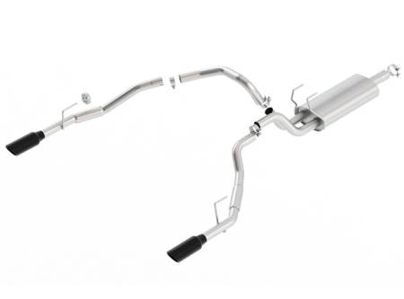 Borla Exhaust - Borla Exhaust 140308BC - S-Type Cat-Back Exhaust for 2009-2018 Ram 1500/ 2019 Ram Classic 1500 ONLY 5.7L V8 Auto. Trans. 2 & 4WD 4 Dr. Reg. Cab Std. Bed (6' 4") 120.5" WB/ Ext. Cab Std. Bed (6' 4") 140.5" WB/ Crew Cab Short Bed (5' 7") 140.5" WB "Under Bu