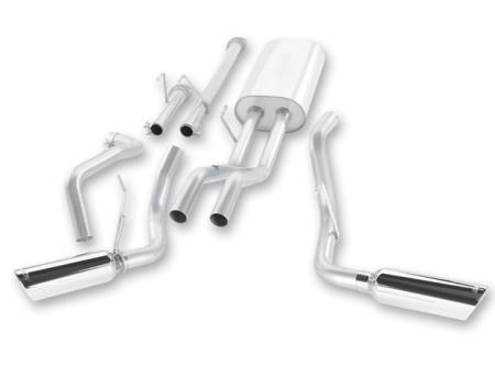 Borla Exhaust - Borla Exhaust 140332 - Touring Cat-Back Exhaust System for 2009-2020 Toyota Tundra 4.6L/ 5.7L V8 Automatic Transmission 2 & 4 Wheel Drive Crew Max Short Bed/ Double Cab Standard Bed/ Regular Cab Long Bed.