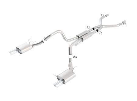 Borla Exhaust - Borla Exhaust 140389 - S-Type Cat-Back Exhaust System for 2011-2012 Ford Mustang GT 5.0L V8/ 2011-2012 Shelby GT500 5.4L V8 Supercharged Automatic/ Manual Transmission Rear Wheel Drive; 2 Door Coupe; Convertible.