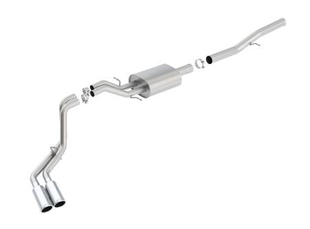 Borla Exhaust - Borla Exhaust 140576 - S-Type Cat-Back Exhaust System for 2014-2018 Chevrolet Silverado 1500/ GMC Sierra 1500 6.2L V8 Automatic/ Manual Transmission Extended Cab Standard Bed (78.7")/ Crew Cab Short Bed (69.3") 143.5" Wheelbase.