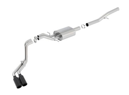 Borla Exhaust - Borla Exhaust 140576BC - S-Type Cat-Back Exhaust System for 2014-2018 Chevrolet Silverado 1500/ GMC Sierra 1500 6.2L V8 Automatic/ Manual Transmission Extended Cab Standard Bed (78.7")/ Crew Cab Short Bed (69.3") 143.5" Wheelbase.