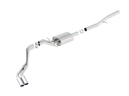 Borla Exhaust - Borla Exhaust 140577 - ATAK Cat-Back Exhaust System for 2014-2018 Chevrolet Silverado 1500/ GMC Sierra 1500 6.2L V8 Automatic/ Manual Transmission Extended Cab Standard Bed (78.7")/ Crew Cab Short Bed (69.3") 143.5" Wheelbase.