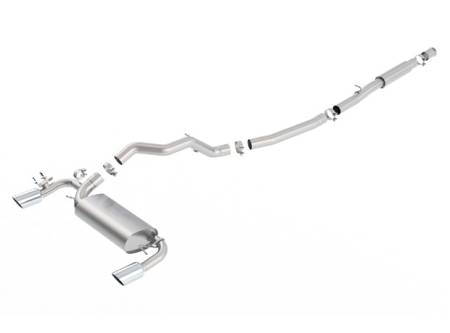 Borla Exhaust - Borla Exhaust 140702 - S-Type Cat-Back Exhaust System for 2016-2018 Ford Focus RS 2.3L 4 Cyl. Turbocharged Manual Transmission All Wheel Drive 4 Door Hatchback With Sound Suppressing Valve Exhaust. BORLA System Contains Valve Simulator.