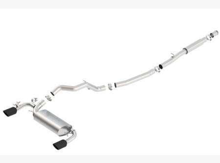 Borla Exhaust - Borla Exhaust 140702BC - S-Type Cat-Back Exhaust System for 2016-2018 Ford Focus RS Turbocharged 2.3L 4 Cyl. Manual Transmission All Wheel Drive 4 Door Hatchback With Sound Suppressing Valve Exhaust. BORLA System Contains Valve Simulator.