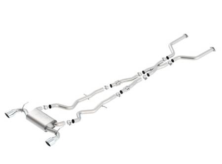 Borla Exhaust - Borla Exhaust 140703 - S-Type Cat-Back Exhaust System for 2017-2019 Infiniti Q60 Sport/ Red Sport 400 3.0L V6 Twin Turbo Automatic Transmission All Wheel Drive.