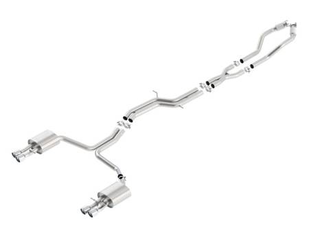 Borla Exhaust - Borla Exhaust 140704 - S-Type Cat-Back Exhaust System for 2013-2018 Audi C7 S6 4.0L V8 Turbo Automatic Transmission All Wheel Drive 4 Door.