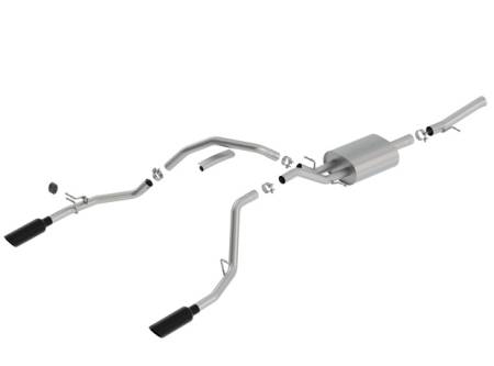 Borla Exhaust - Borla Exhaust 140718BC - ATAK Cat-Back Exhaust System for 2014-2018 Chevrolet Silverado 1500/ GMC Sierra 1500 5.3L V8 Automatic/ Manual Transmission 2 & 4 Wheel Drive Regular Cab (2 Door) Standard Bed (78.8") 119" Wheelbase.