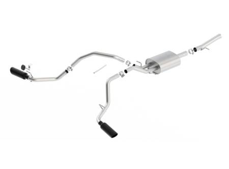 Borla Exhaust - Borla Exhaust 140720BC - ATAK Cat-Back Exhaust System for 2014-2018 Chevrolet Silverado 1500/ GMC Sierra 1500 5.3L V8 Automatic/ Manual Transmission 2 & 4 Wheel Drive Regular Cab (2 Door) Standard Bed (78.8") 119" Wheelbase.