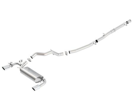 Borla Exhaust - Borla Exhaust 140730 - ATAK Cat-Back Exhaust System for 2016-2018 Ford Focus RS 2.3L 4 Cyl. Turbocharged Manual Transmission All Wheel Drive 4 Door Hatchback With Sound Suppressing Valve Exhaust. BORLA System Contains Valve Simulator.