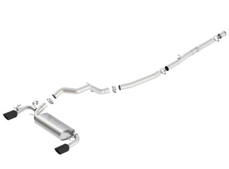 Borla Exhaust - Borla Exhaust 140730BC - ATAK Cat-Back Exhaust System for 2016-2018 Ford Focus RS 2.3L 4 Cyl. Turbocharged Manual Transmission All Wheel Drive 4 Door Hatchback With Sound Suppressing Valve Exhaust. BORLA System Contains Valve Simulator.