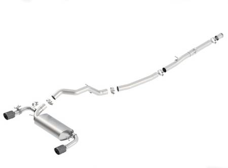 Borla Exhaust - Borla Exhaust 140730CFBA - ATAK Cat-Back Exhaust System for 2016-2018 Ford Focus RS 2.3L 4 Cyl. Turbocharged Manual Transmission All Wheel Drive 4 Door Hatchback With Sound Suppressing Valve Exhaust. BORLA System Contains Valve Simulator.