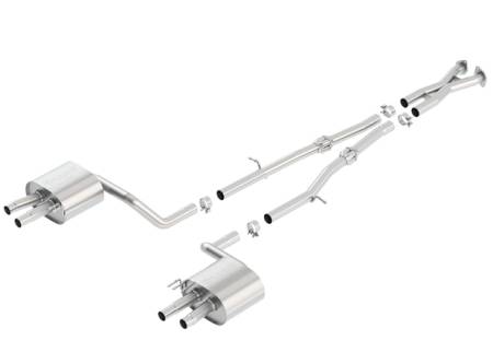 Borla Exhaust - Borla Exhaust 140736 - S-Type Cat-Back Exhaust System for 2018-2020 Kia Stinger 3.3L V6 Turbo Automatic Transmission Rear Wheel & All Wheel Drive. Tips Not Included Re-use Factory Tips. Optional Borla Tips Can Be Purchased Separately.