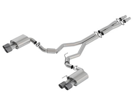 Borla Exhaust - Borla Exhaust 140745CF - S-Type Cat-Back Exhaust System for 2018-2020 Ford Mustang GT 5.0L V8 Automatic/ Manual Transmission Rear Wheel Drive 2 Door WITHOUT Active Valve Exhaust. Not Recommended For Convertible.