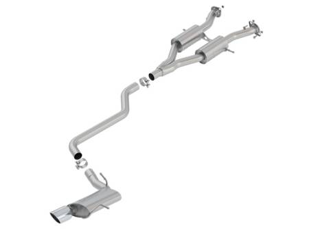 Borla Exhaust - Borla Exhaust 140748 - GCHER 2014-2020 3.6L V6 AT AWD 4DR 2.50 S-TYPE S RD RL AC R TIP: 4.00" RD X 8.00"