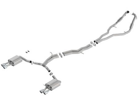 Borla Exhaust - Borla Exhaust 140749 - S-Type Cat-Back Exhaust System for 2018-2019 Audi S5 Sportback 3.0L V6 Turbo Automatic Transmission All Wheel Drive 4 Door With Electric Exhaust Valve. BORLA Systems Contains Exhaust Valve Simulator.