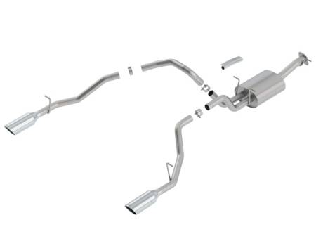 Borla Exhaust - Borla Exhaust 140752 - S-Type Cat-Back Exhaust System for 2019 Ram 1500 5.7L AT 2 & 4WD Crew Cab Short Bed (5' 7") 144.6" WB/ Quad Cab Std. Bed (6' 4") 140.5" WB/ Crew Cab Std. Bed (6' 4") 154" WB "Through Bumper". Includes the Rebel. Does Not Fit Ram Cla