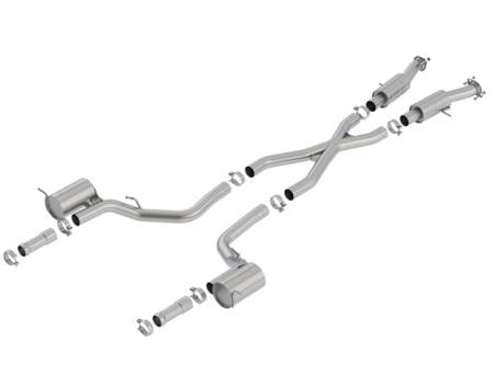 Borla Exhaust - Borla Exhaust 140756 - S-Type Cat-Back Exhaust System for 2018-2020 Jeep Grand Cherokee Trackhawk 6.2L V8 Automatic Transmission All Wheel Drive 4 Door. Tips Not Included Re-use Factory Tips. Optional Borla Tips Can Be Purchased Separately.