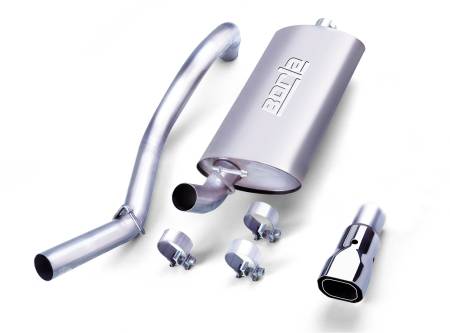 Borla Exhaust - Borla Exhaust 14728 - Touring Cat-Back Exhaust System for 1997-1999 Jeep Wrangler TJ 2.5 4 Cyl./ 4.0L 6 Cyl. Automatic/ Manual Transmission 2 & 4 Wheel Drive 2 Door WITHOUT Hitch.