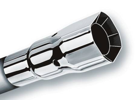 Borla Exhaust - Borla Exhaust 20112 - Universal Exhaust Tip T-304 Stainless Steel 2.25" Inlet - 2.5" x 2.75" Single Square Intercooled Outlet - 6" Long Tip. Set Screw Mounting Method. Set Screw Included.