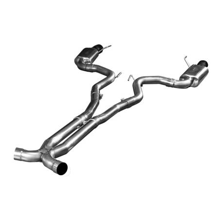 Kooks - Kooks 11515111 - 3" SS Connection-Back X-Pipe Exhaust with Black Tips 2015-2017 Mustang GT 5.0L