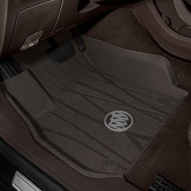 GM Accessories - GM Accessories 84204787 - First And Second-Row Premium All-Weather Floor Liners In Dark Atmosphere With Buick Logo [2017-2019 Lacrosse]