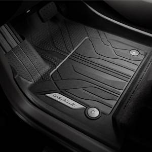 GM Accessories - GM Accessories 84518110 - First-Row Premium All-Weather Floor Liners In Jet Black With Chevrolet Script [2018-2020 Traverse]