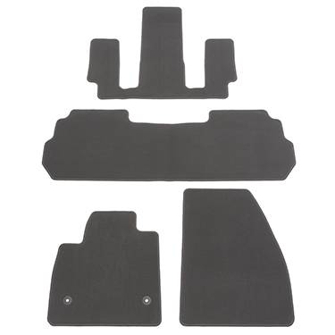 GM Accessories - GM Accessories 86773658 - First, Second And Third-Row Carpeted Floor Mats In Dark Titanium For Models With Second-Row Captain's Chairs [2020+ XT6]