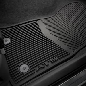 GM Accessories - GM Accessories 22759927 - First And Second-Row Premium All-Weather Floor Mats In Jet Black With ATS Script