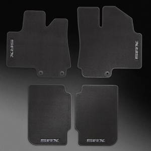 GM Accessories - GM Accessories 22808860 - Front And Rear Carpeted Floor Mats In Black With Srx Logo