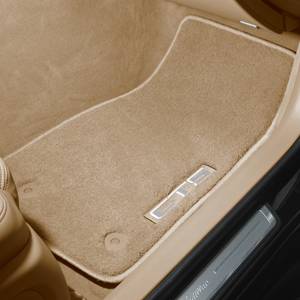 GM Accessories - GM Accessories 22860828 - First And Second-Row Premium Carpeted Floor Mats In Cashmere With CTS Script