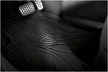 GM Accessories - GM Accessories 22890577 - Front And Rear All-Weather Floor Mats In Jet Black With Buick Logo