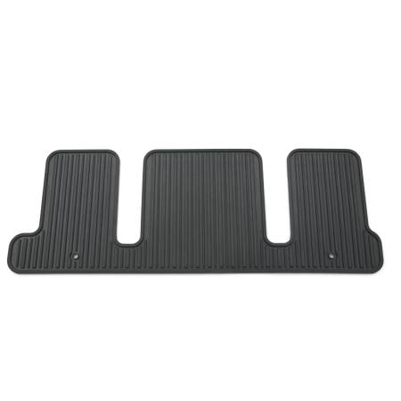 GM Accessories - GM Accessories 22896333 - Third-Row One-Piece Premium All-Weather Floor Mat In Ebony (For Models With Second-Row Captain's Chairs)