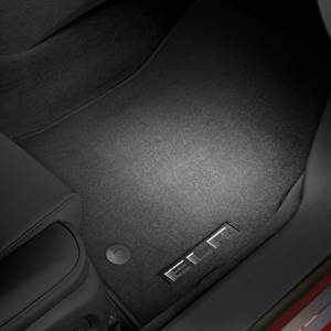 GM Accessories - GM Accessories 22942455 - Front And Rear Premium Carpeted Floor Mats In Black With ELR Logo