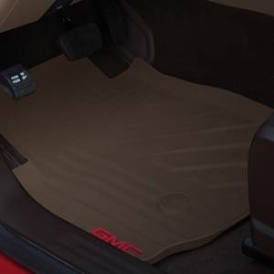 GM Accessories - GM Accessories 22968488 - Front All-Weather Floor Mats In Cocoa With GMC Logo [2018-22 Canyon]