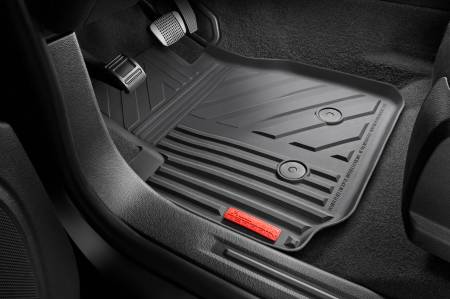 GM Accessories - GM Accessories 22963074 - First-Row Premium All-Weather Floor Mats In Jet Black With All-Terrain Script